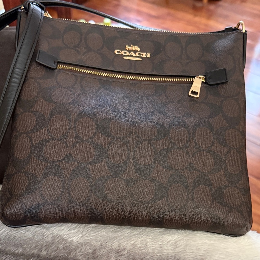 Coach Signature Brown Crossbody Bag